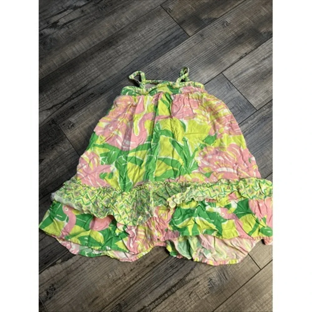 Lilly Pulitzer Baby Green Tropical Shift Dress Toddler Size 18M‎ Dress Only